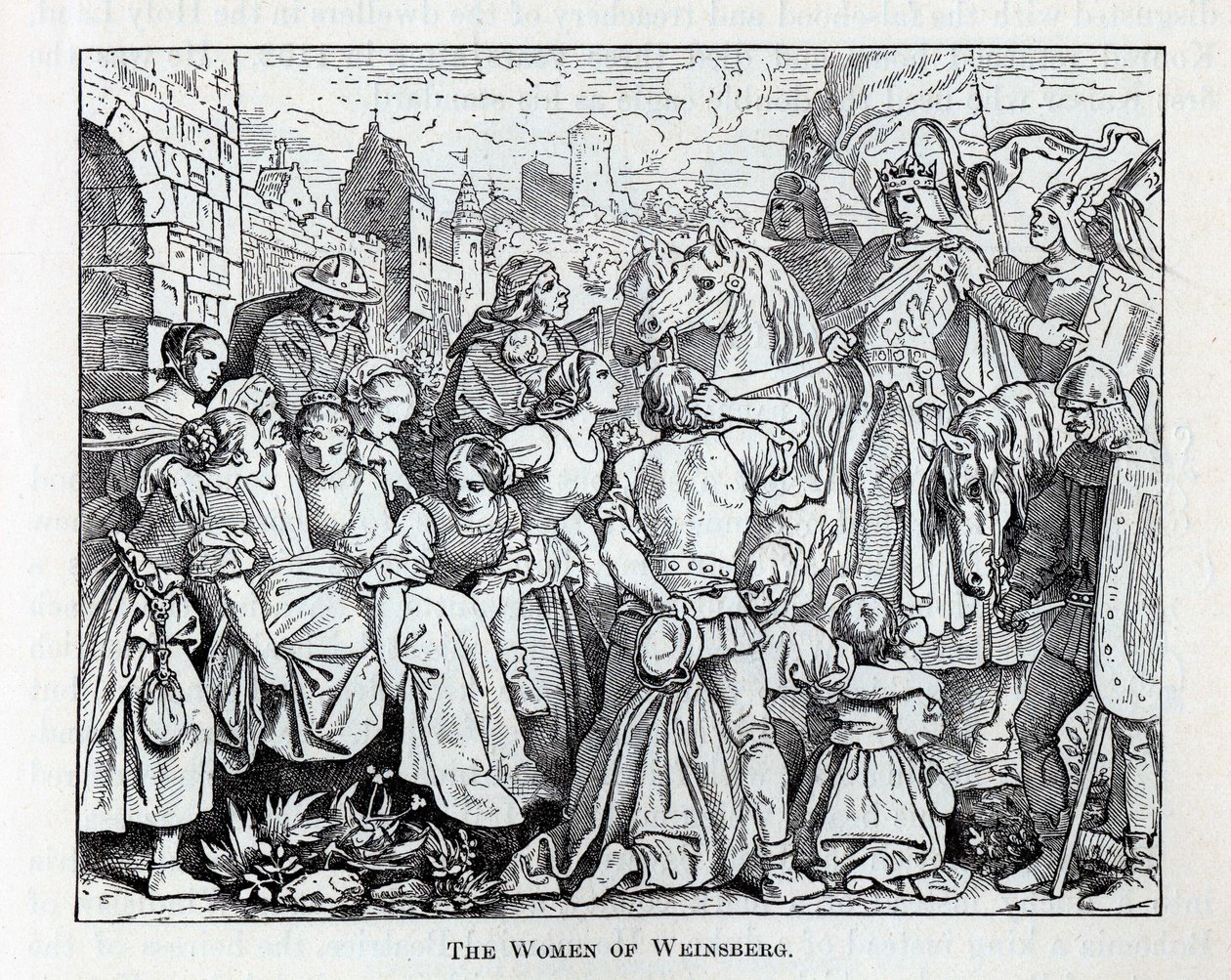 Kvinderne fra Weinsberg, 1882 af Unbekannt