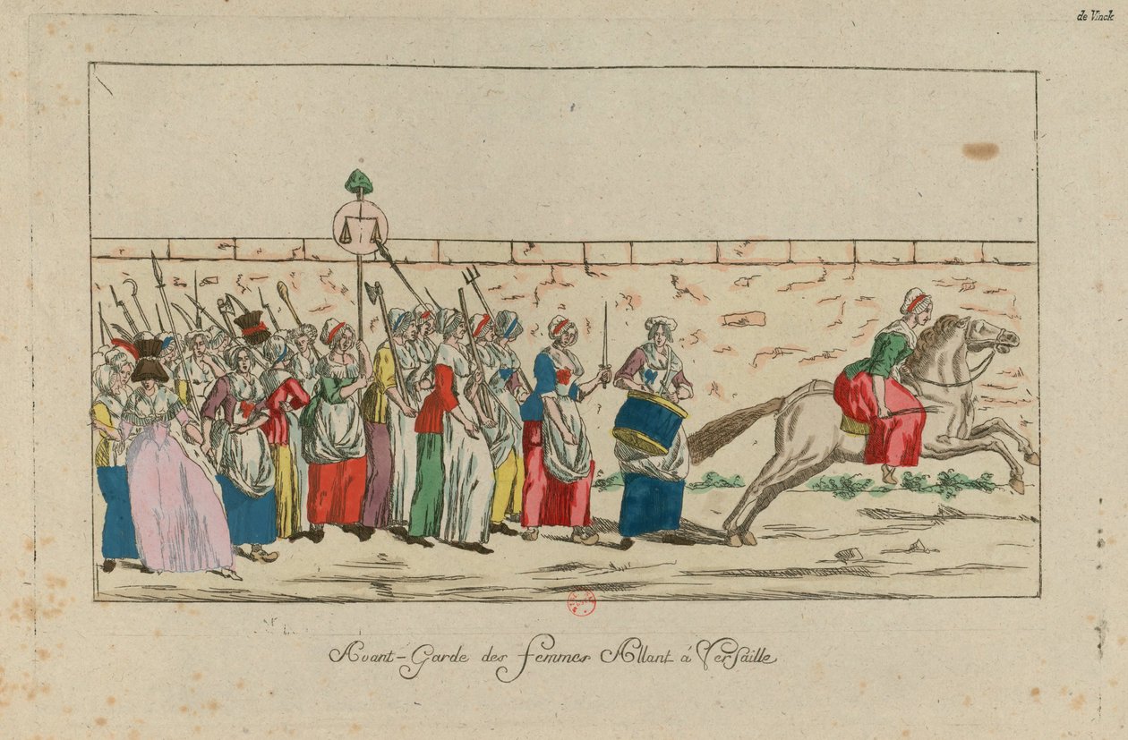 Kvindemarchen på Versailles, 5. oktober 1789, 1789. af Unbekannt