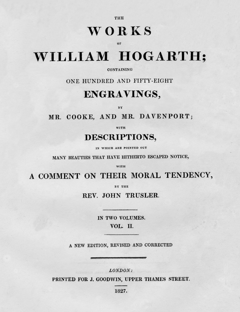 The Works of William Hogarth, bind II, 1827. af Unbekannt
