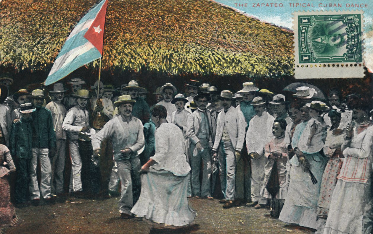 Zapateo-typiske cubanske dans, c1910. af Unbekannt