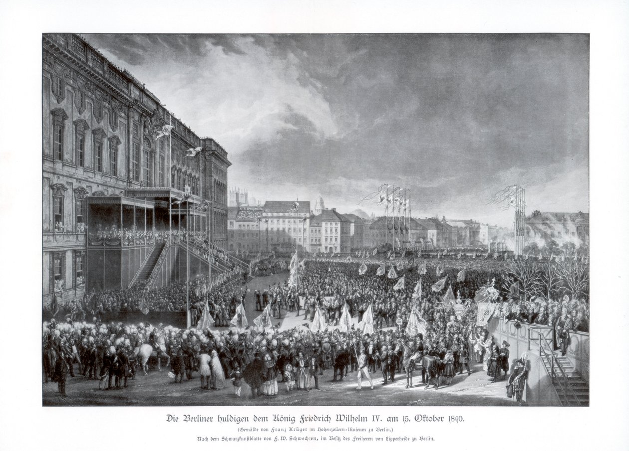 Frederik Vilhelm IV af Preussens tronebestigelse, 15. oktober 1840, 1900. af Unbekannt