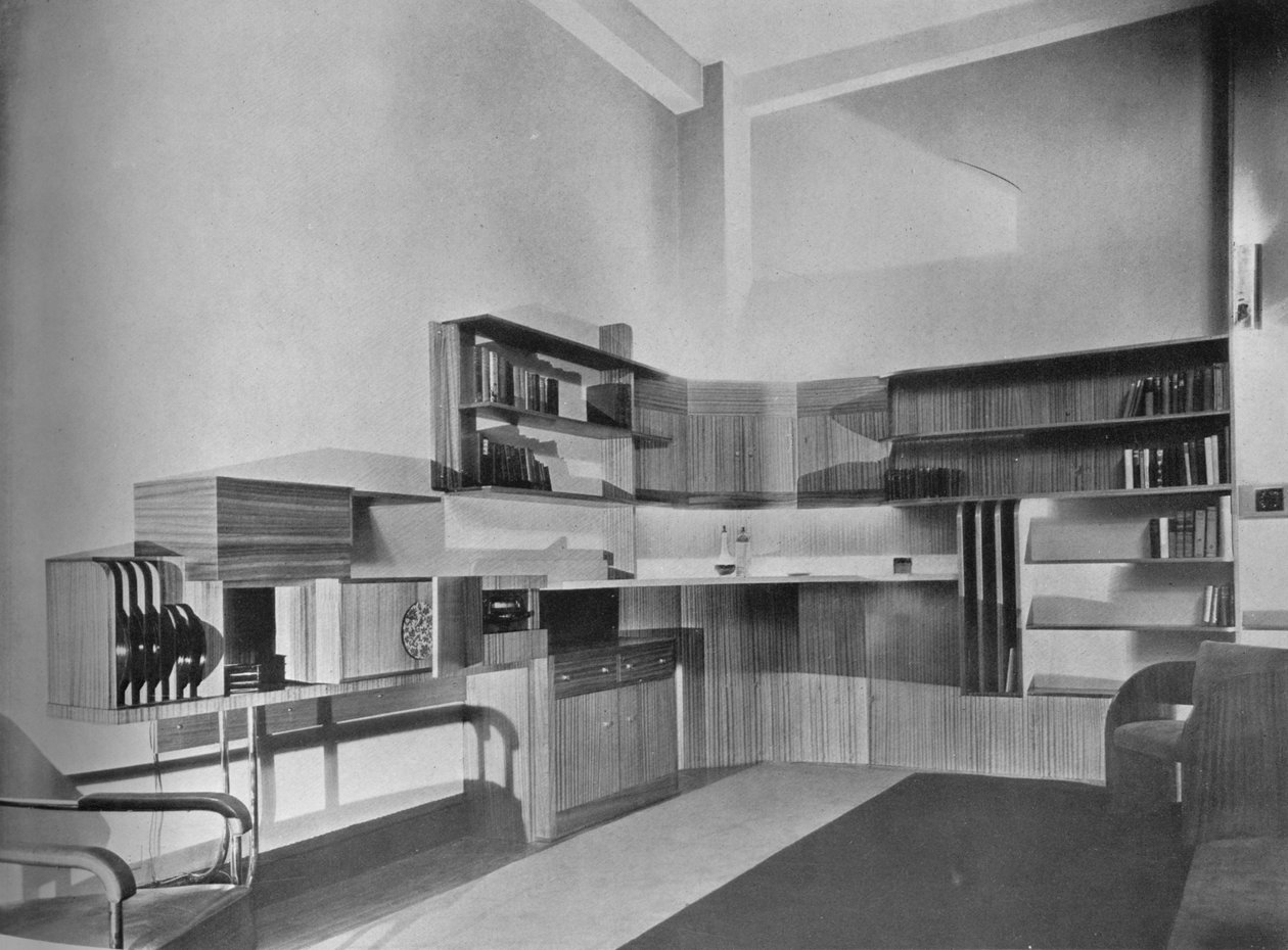 Lejligheden til Ben Herzberg, New York. Designet af Howe og Lescaze, 1933 af Unbekannt