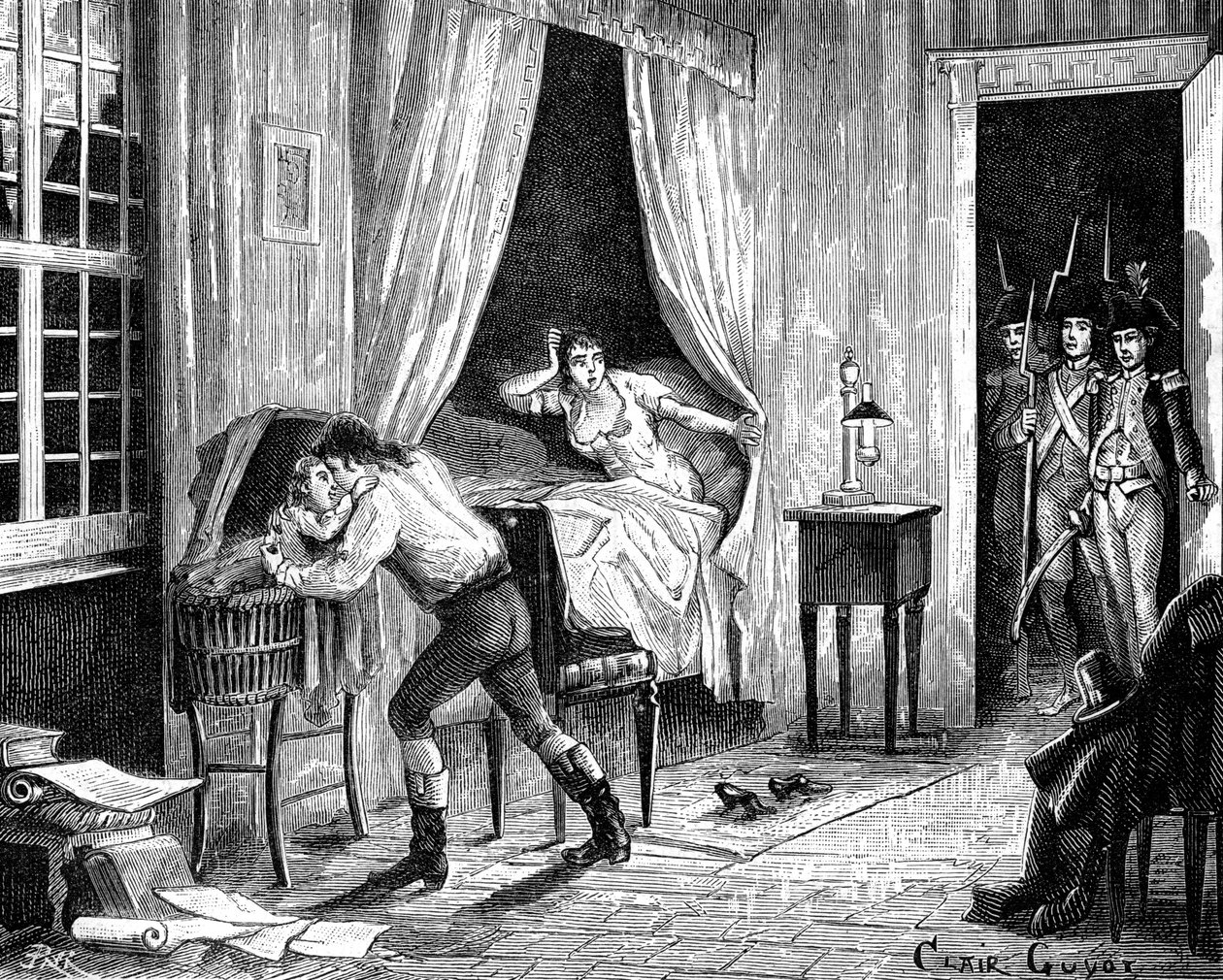 Anholdelsen af Camille Desmoulins, 31. marts 1794 1882-1884 af Unbekannt