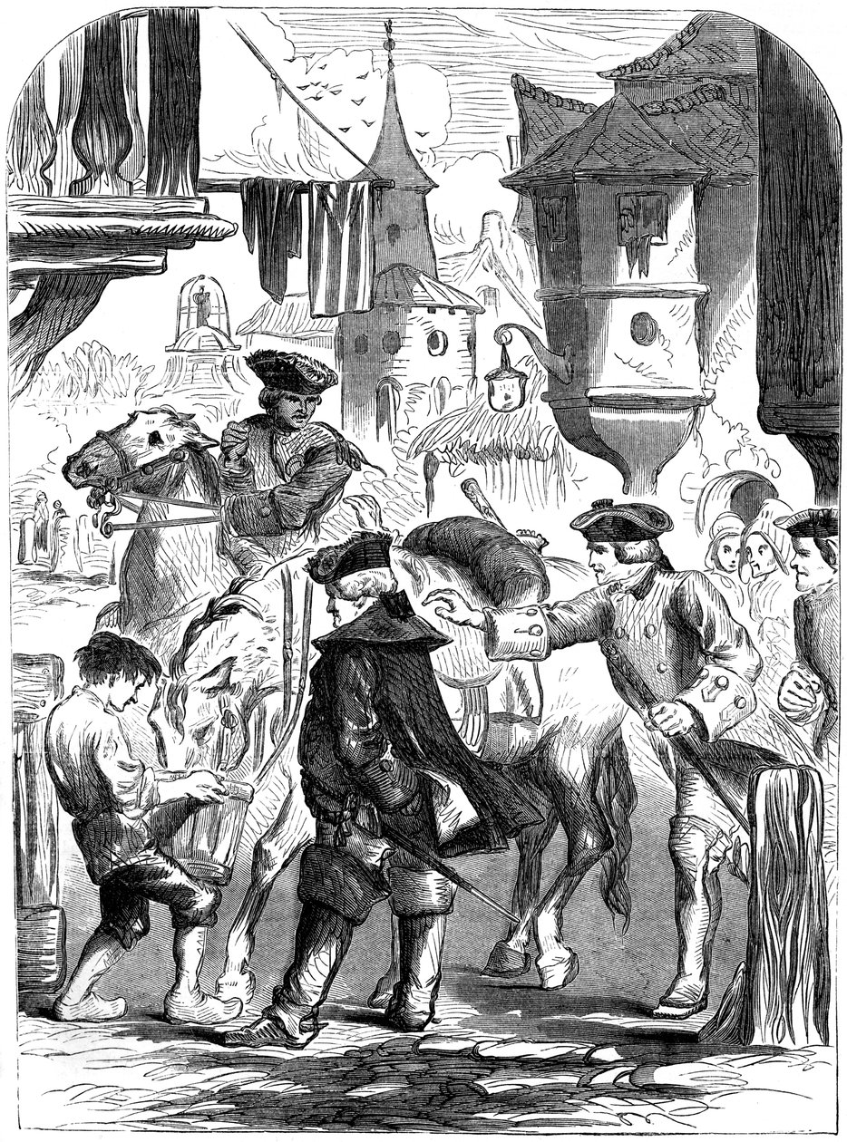 Arrestationen af Charles Belleisle ved Elbingerode, Tyskland, 1744 1800-tallet af Unbekannt