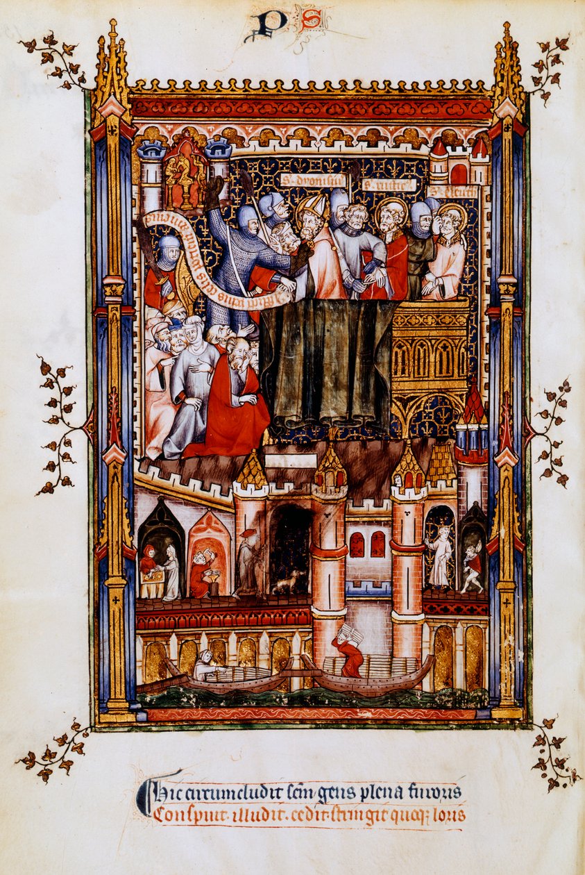 Anholdelsen af St Denis, 1317 af Unbekannt