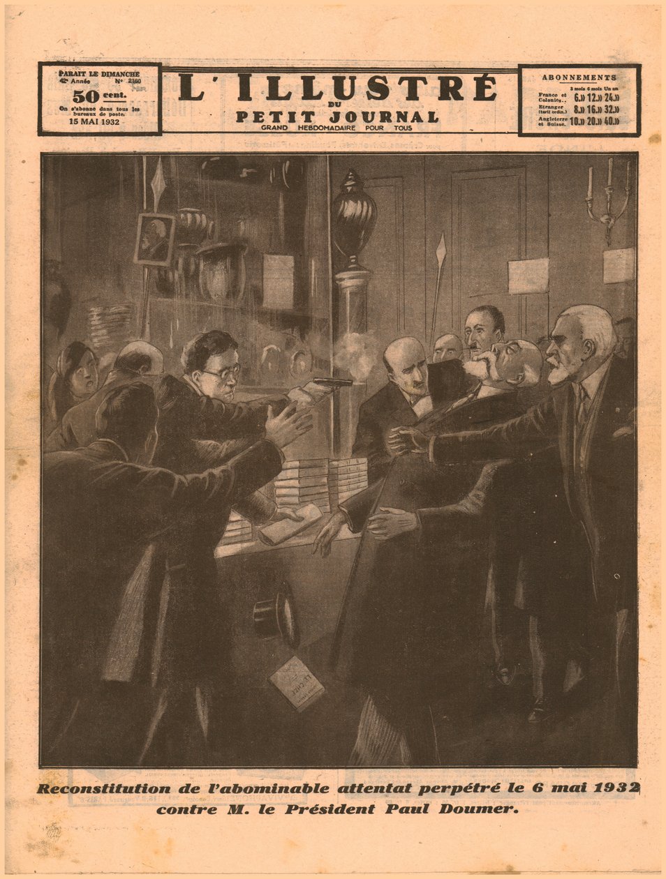 Mordet på præsident Paul Doumer, 1932. af Unbekannt