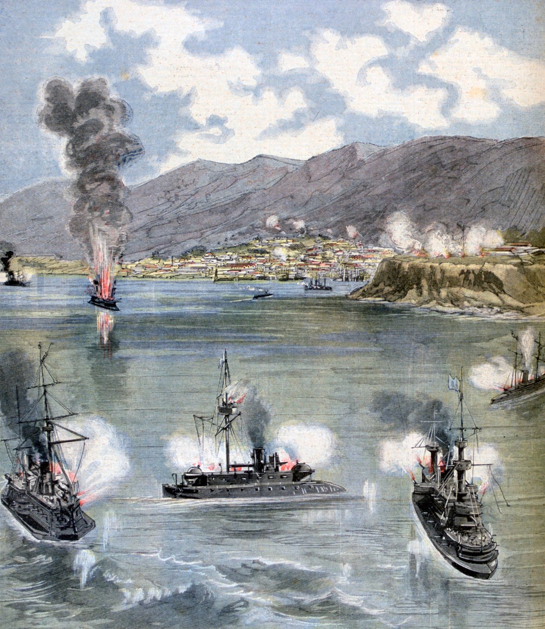Angrebet på Valparaiso, den chilenske revolution, 1891 af Unbekannt