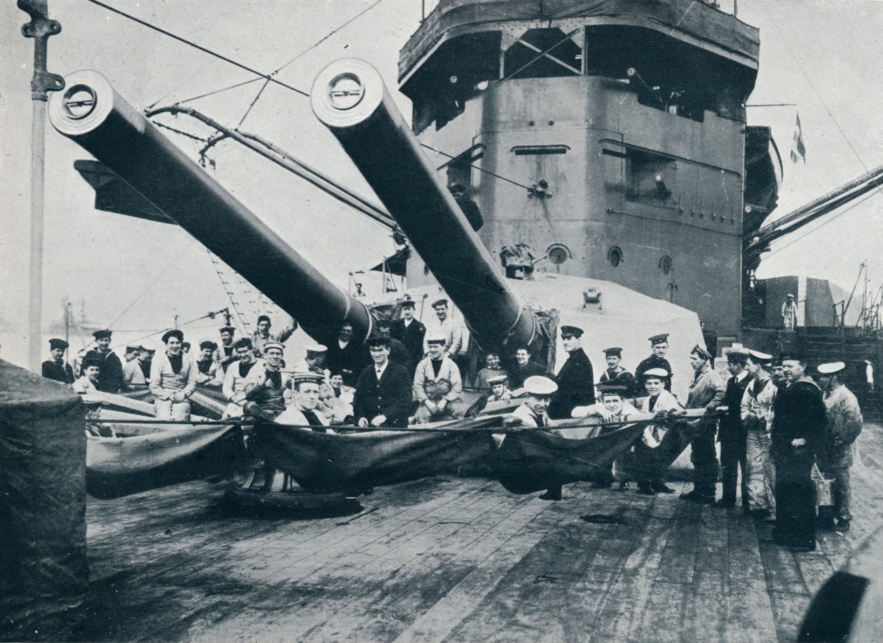 De store kanoner fra HMS New Zealand, c1914 af Unbekannt