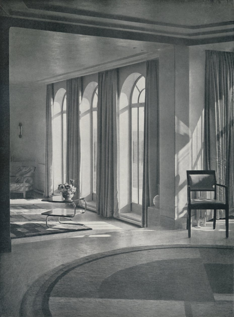 Det store værelse på Yaffle Hill, Broadstone, Dorset, 1933 af Unbekannt