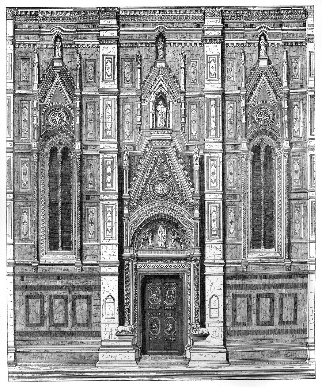 Den kanoniske port til basilikaen Santa Maria del Fiore, Firenze, Italien, 1882 af Unbekannt