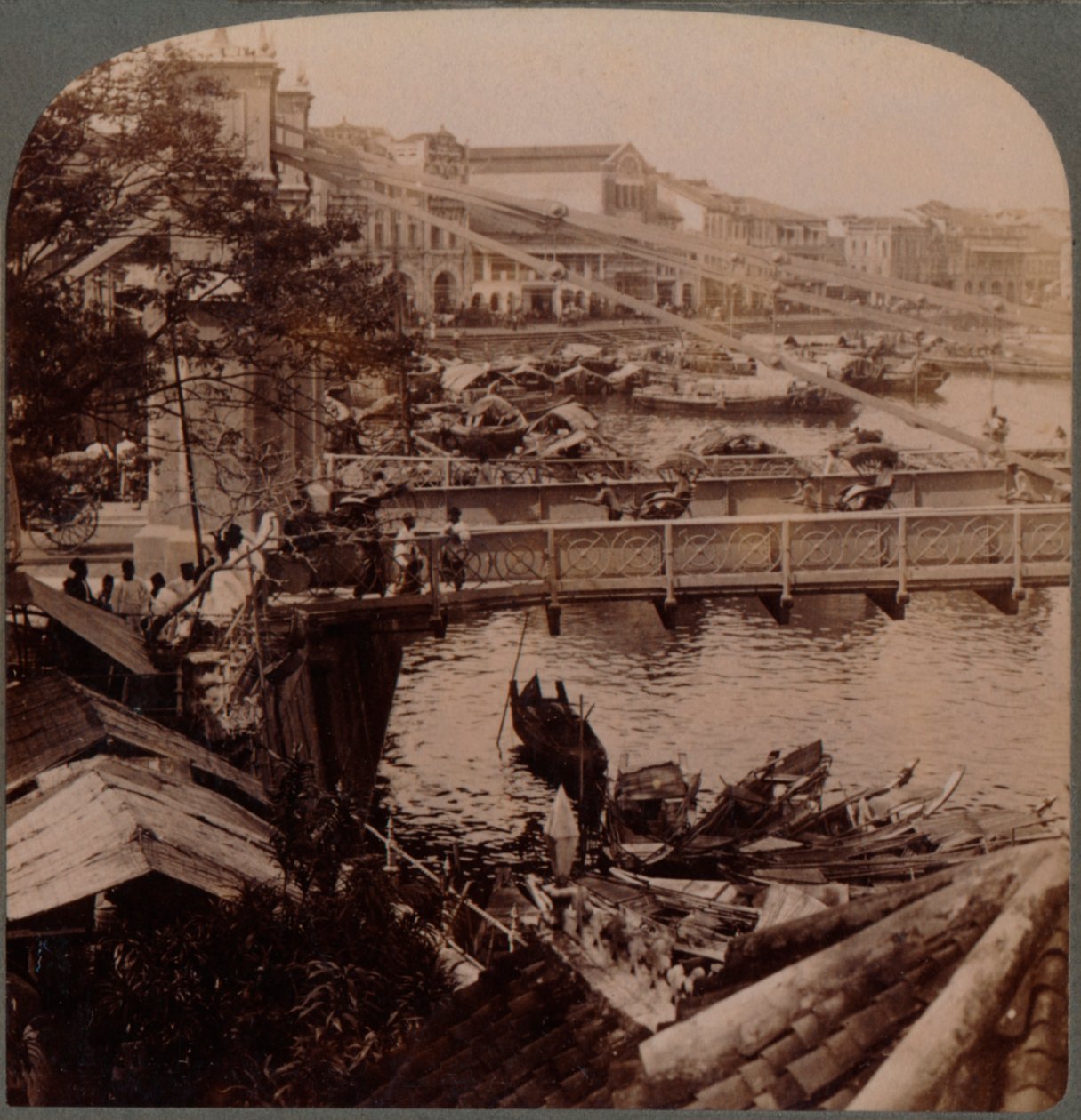 Trafikkens centrum - Singapore River og Kavanagh Bridge, fra Surveyors kontor, Singapore, 19 af Unbekannt