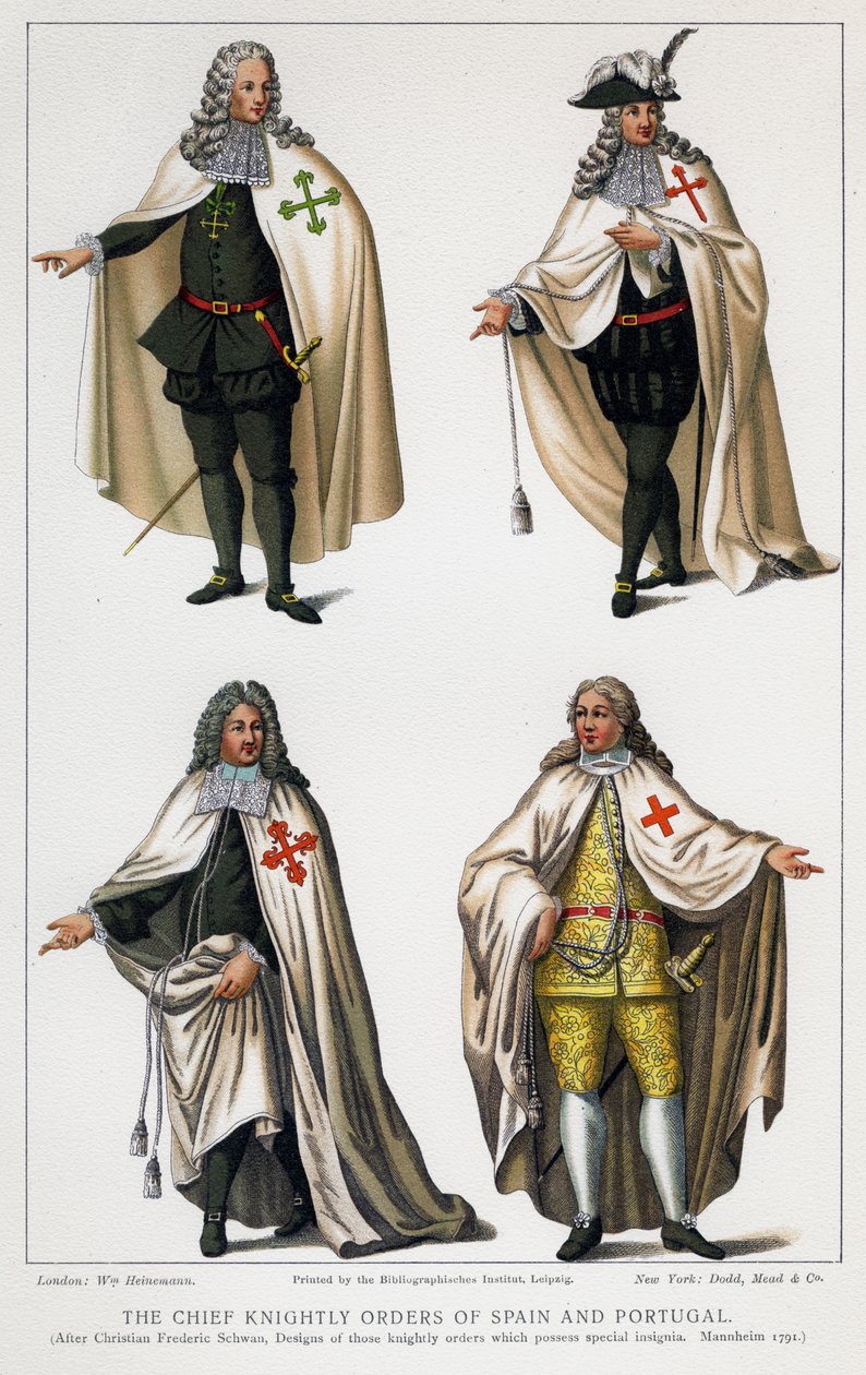 De vigtigste ridderordener i Spanien og Portugal, c1930