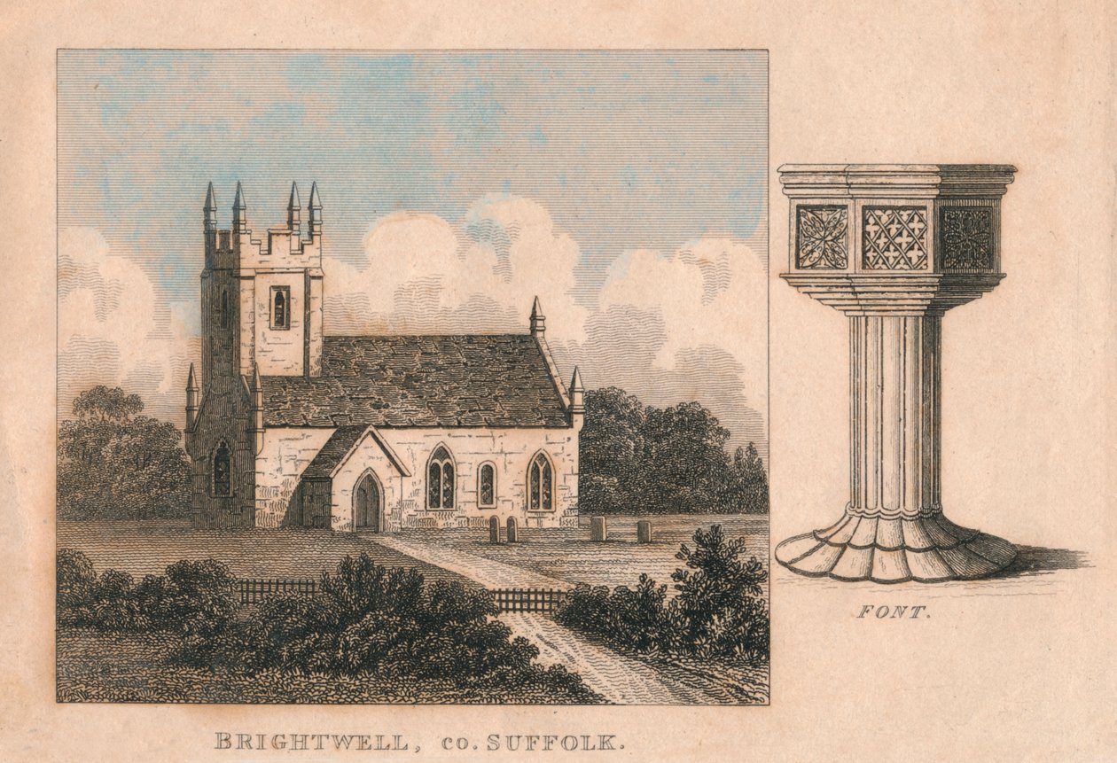 Kirken St John the Baptist, Brightwell, Suffolk, 1800-tallet af Unbekannt
