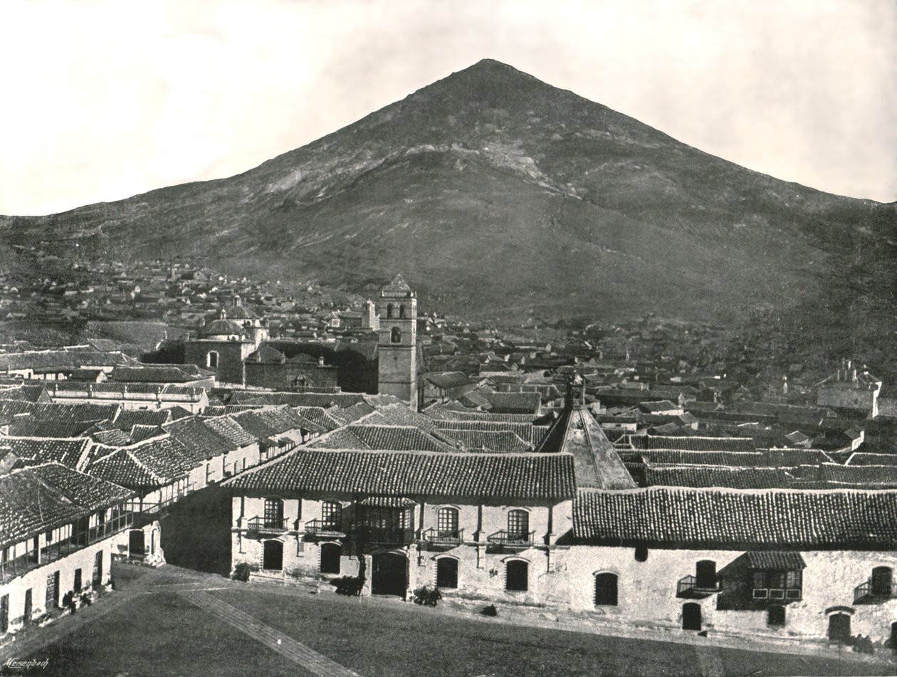 Byen og bjerget, Potosi, Bolivia, 1895. af Unbekannt