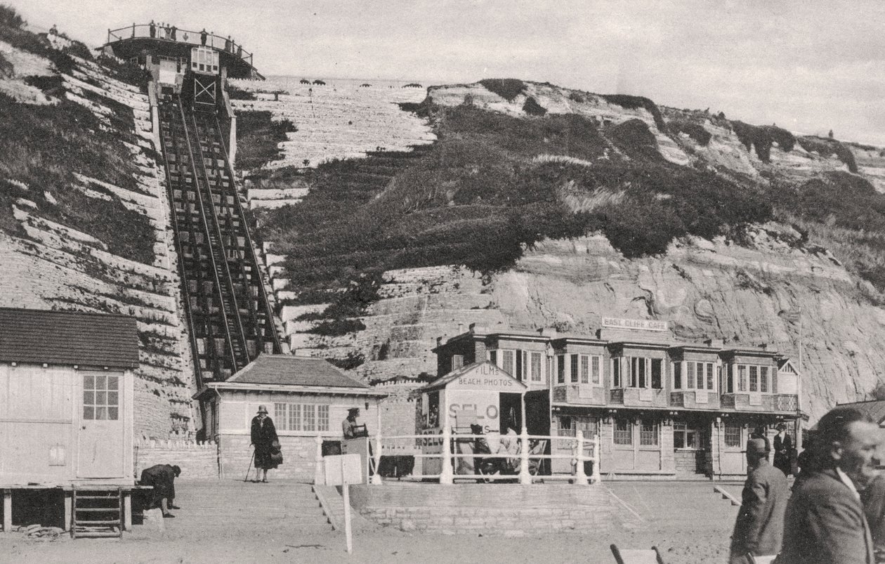 Klippeliften ved Bournemouth, Dorset, begyndelsen af det 20. århundrede af Unbekannt
