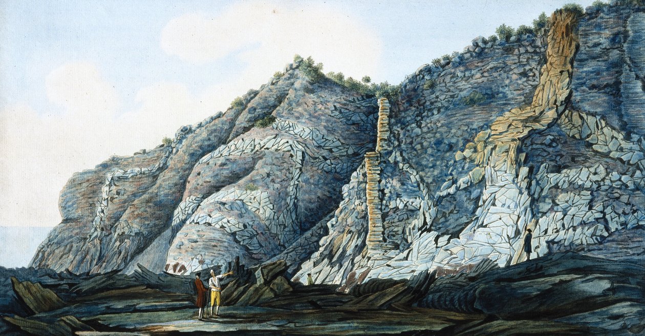 Keglen af Mount Somma, Kongeriget Napoli, ca 1776 af Unbekannt