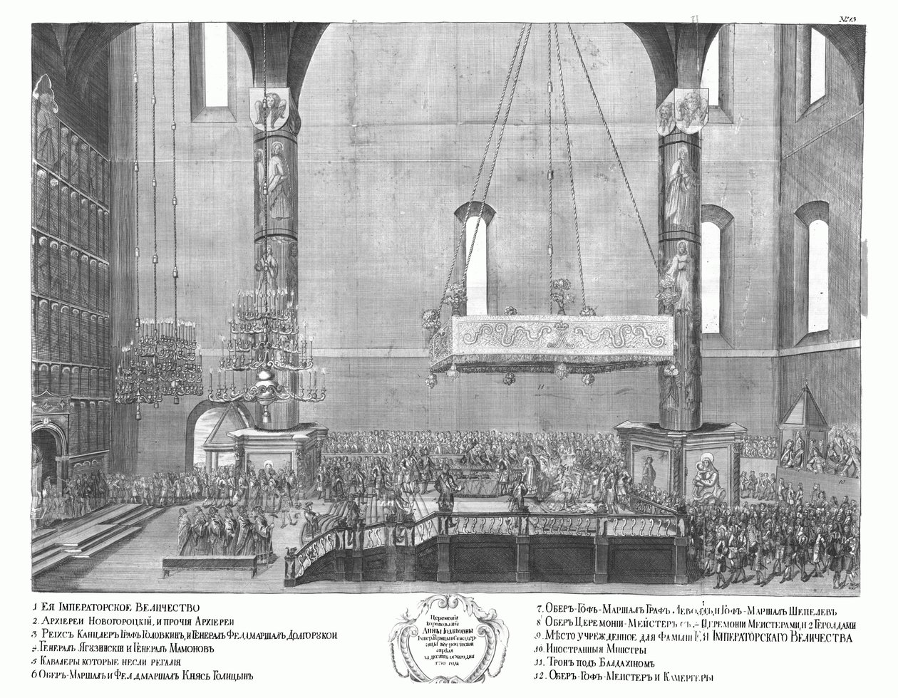 Kroningen af Anna Ioannovna den 30. april 1730, 1730 af Unbekannt