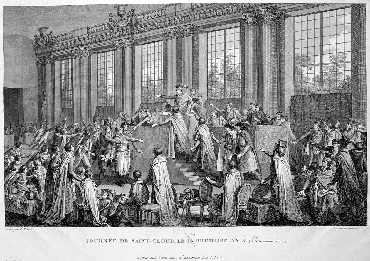 Kuppet af det 18. Brumaire 9. november, 1799, 19. århundrede af Unbekannt