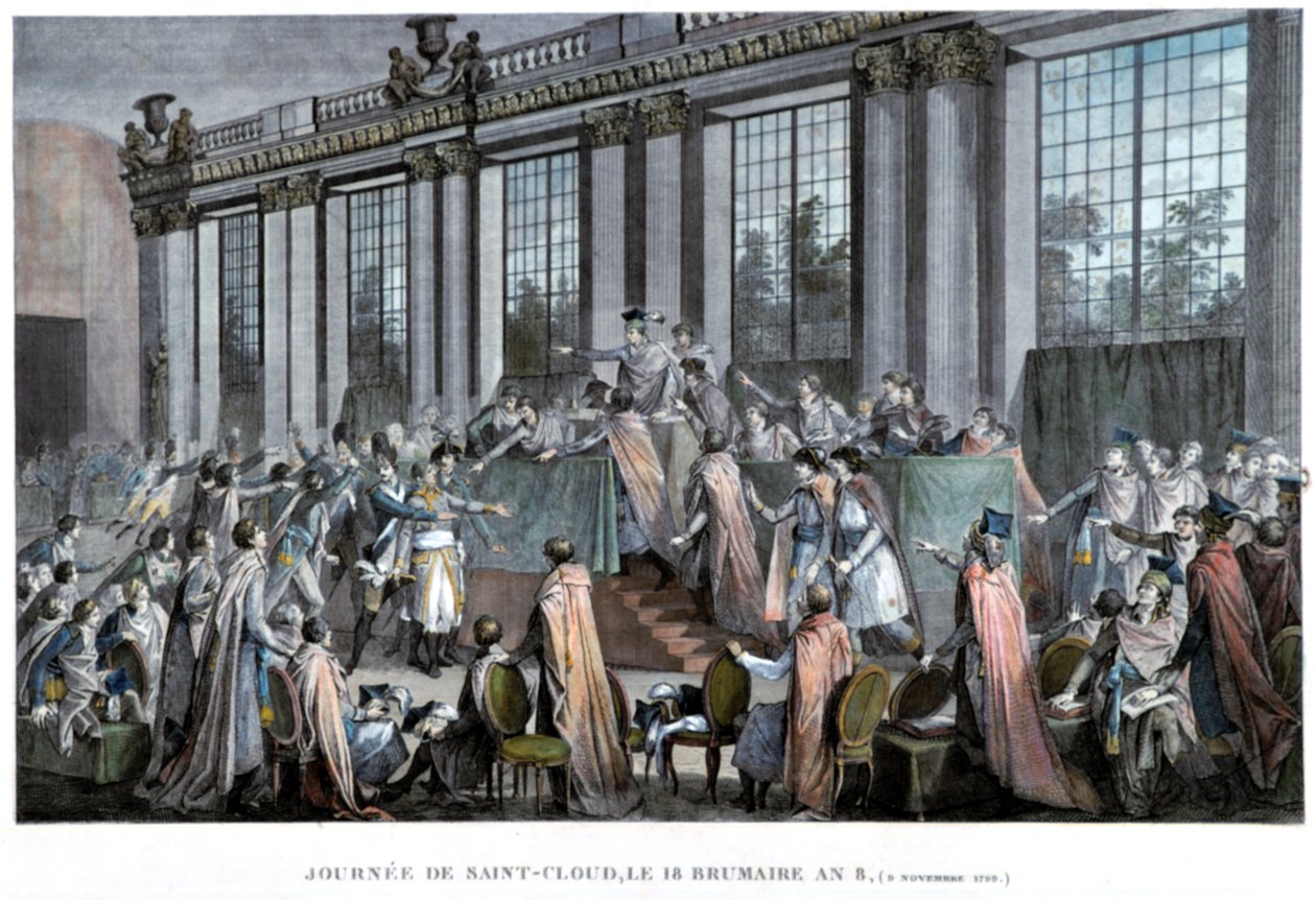 Kuppet af det 18. Brumaire 9. november, 1799, 19. århundrede af Unbekannt
