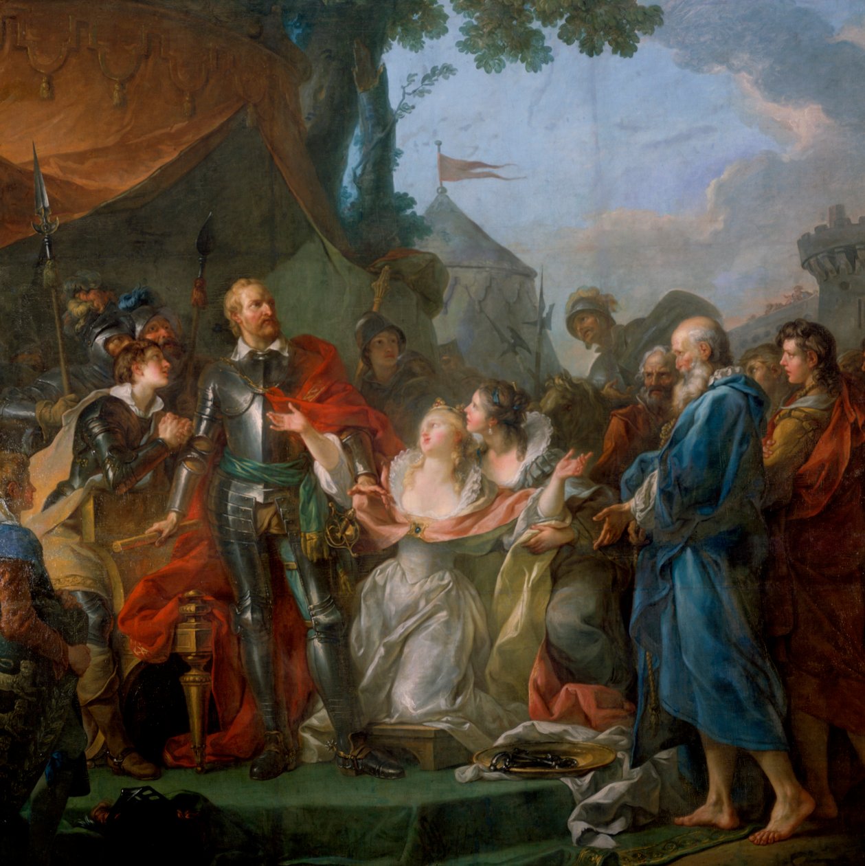 Eustache de Saint-Pierres modige handling ved belejringen af ​​Calais, 1346 af Unbekannt