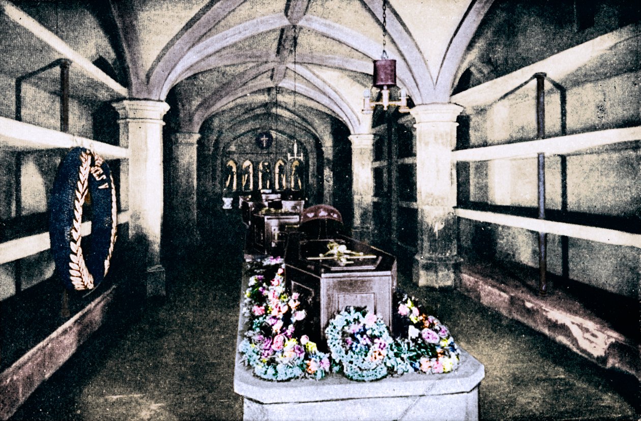 Krypten under koret i St Georges Chapel, Windsor Castle, 1910 1911 af Unbekannt