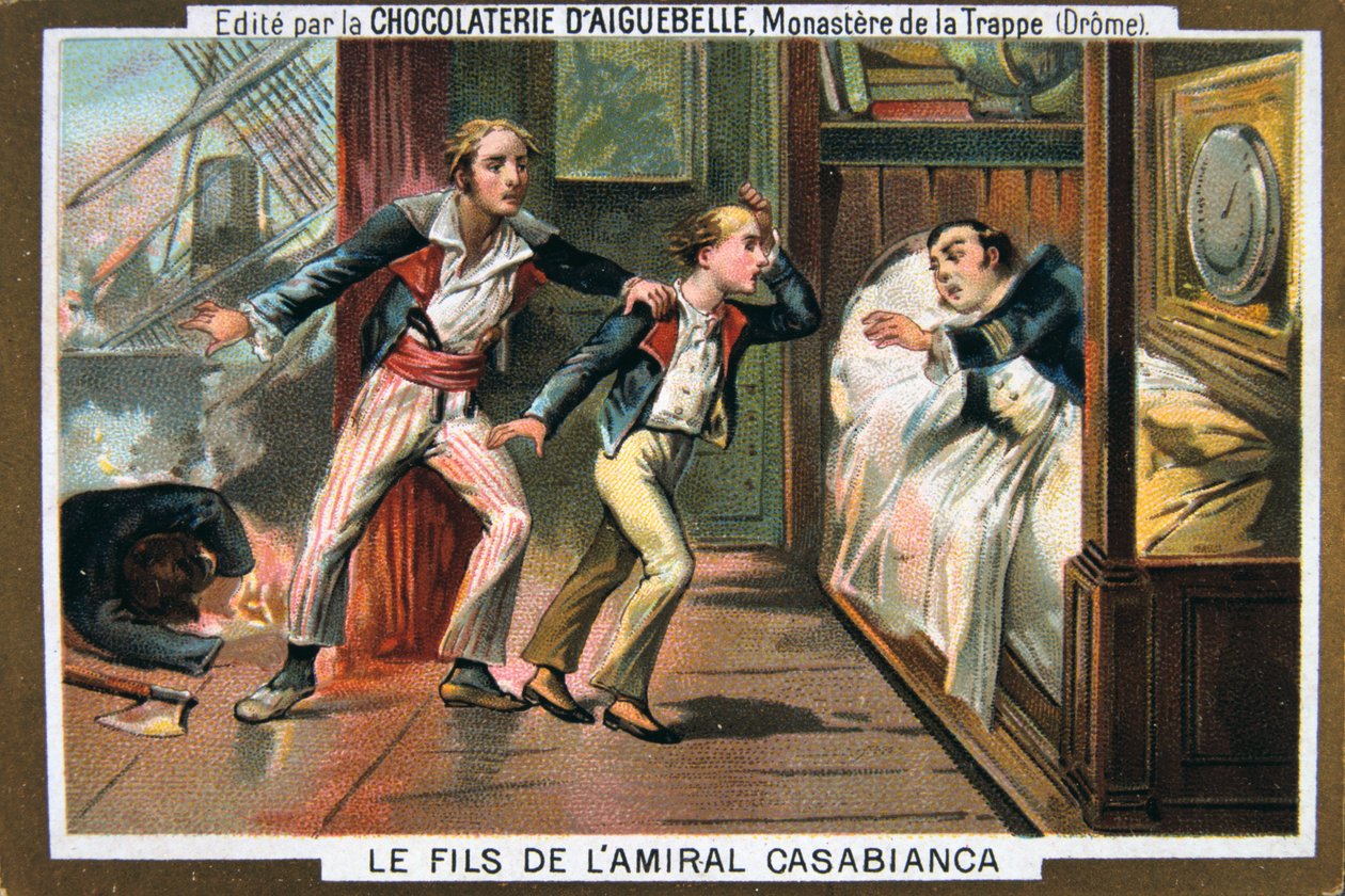 Admiral Casabiancas og hans søns død i slaget ved Nilen, 1798, 1800-tallet af Unbekannt