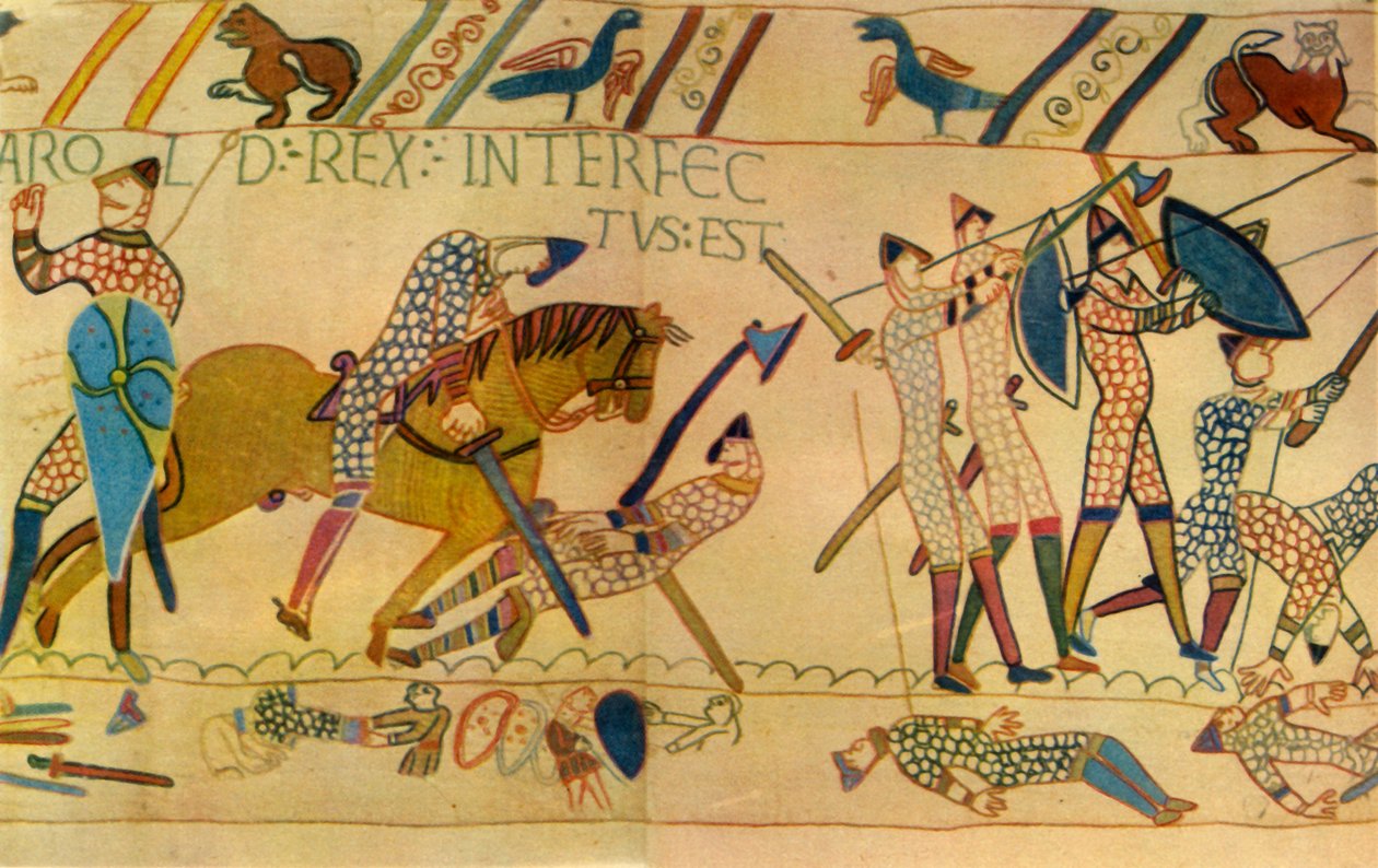 Harolds død i slaget ved Hastings, 1066, 1944. af Unbekannt