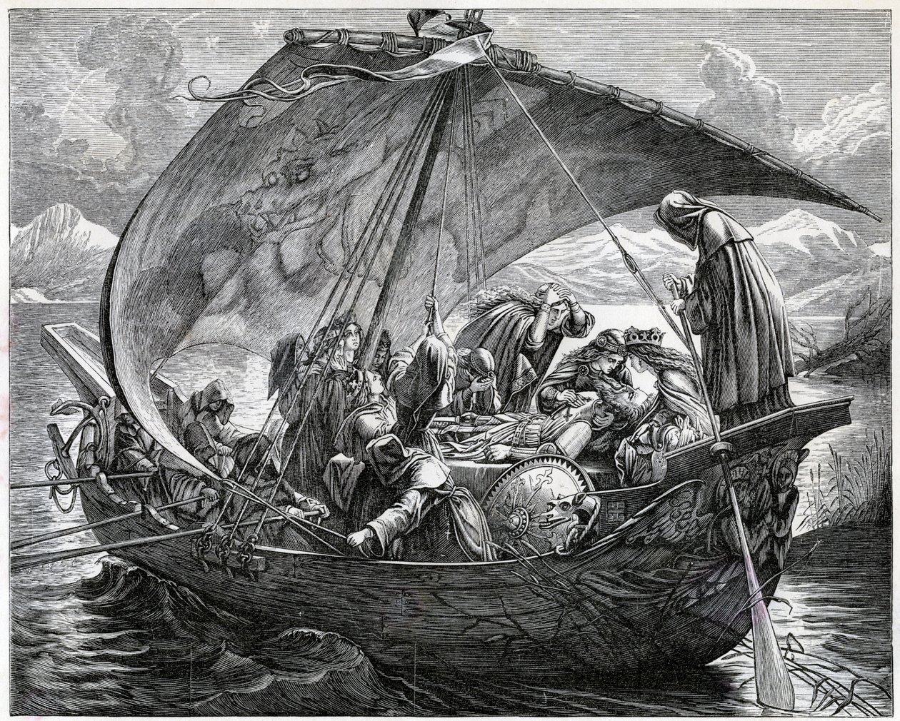 Kong Arthurs død, 1800-tallet af Unbekannt