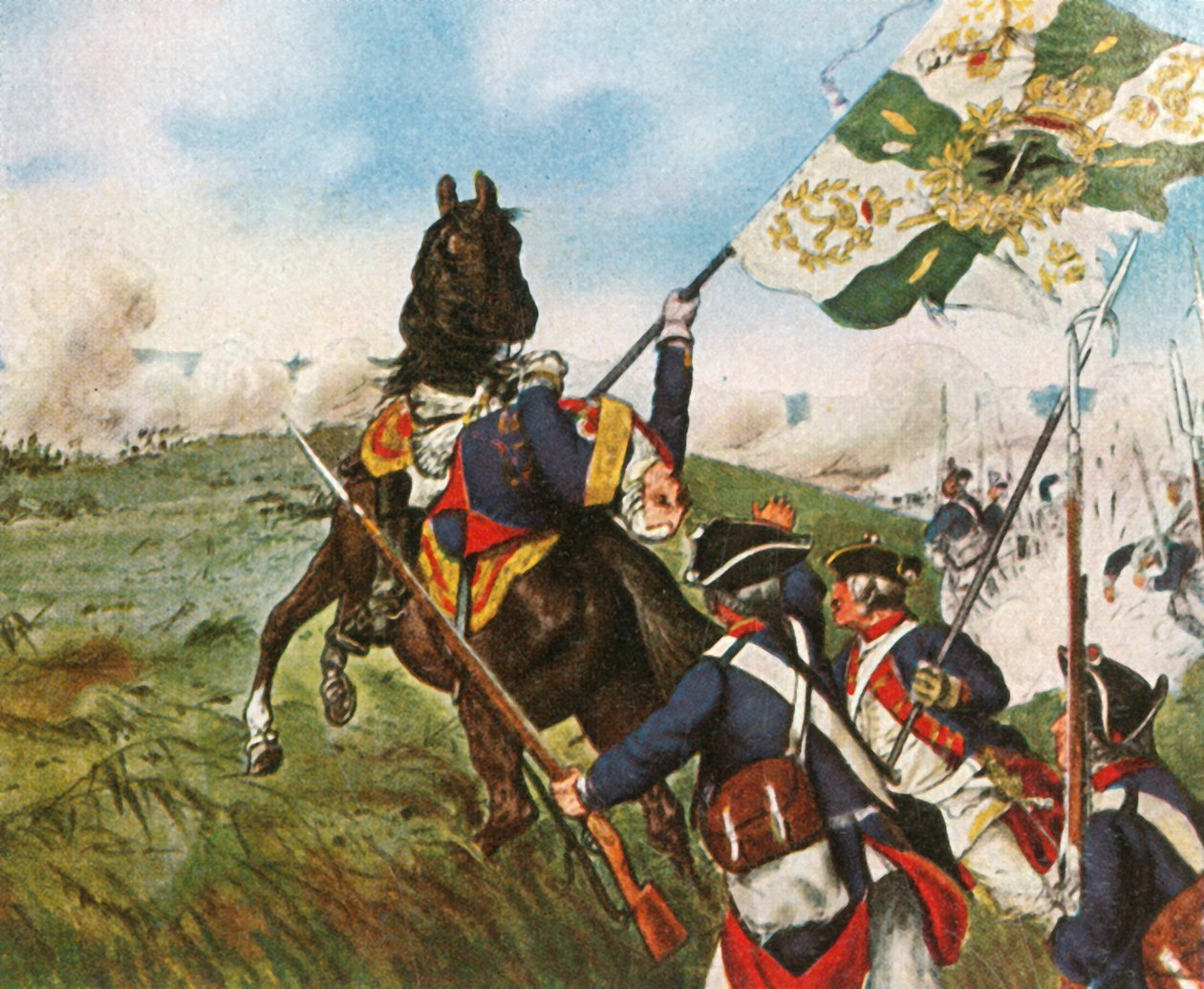 Schwerins død i Prag, 6. maj 1757, 1936. af Unbekannt