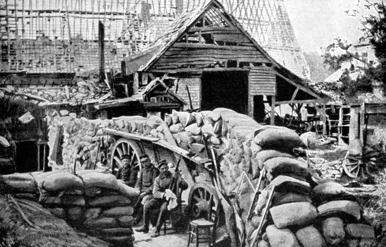 Forsvaret af Carency, Frankrig, 1915 af Unbekannt