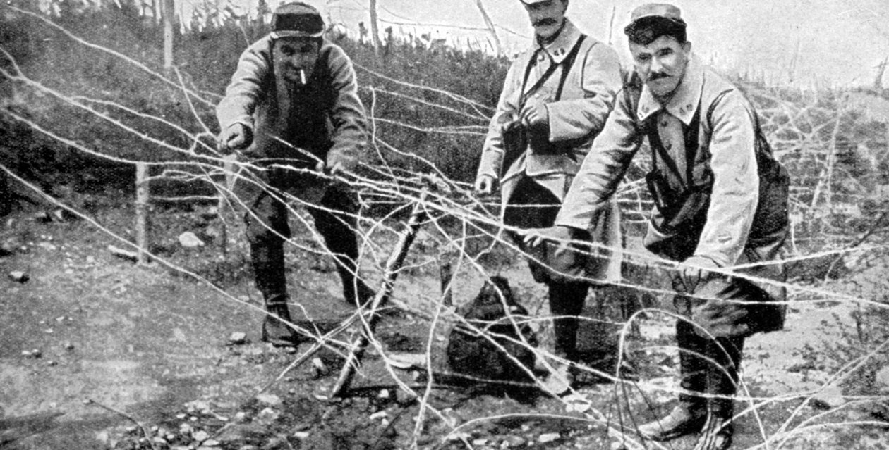 Forsvaret af Carency, Frankrig, 1915 af Unbekannt
