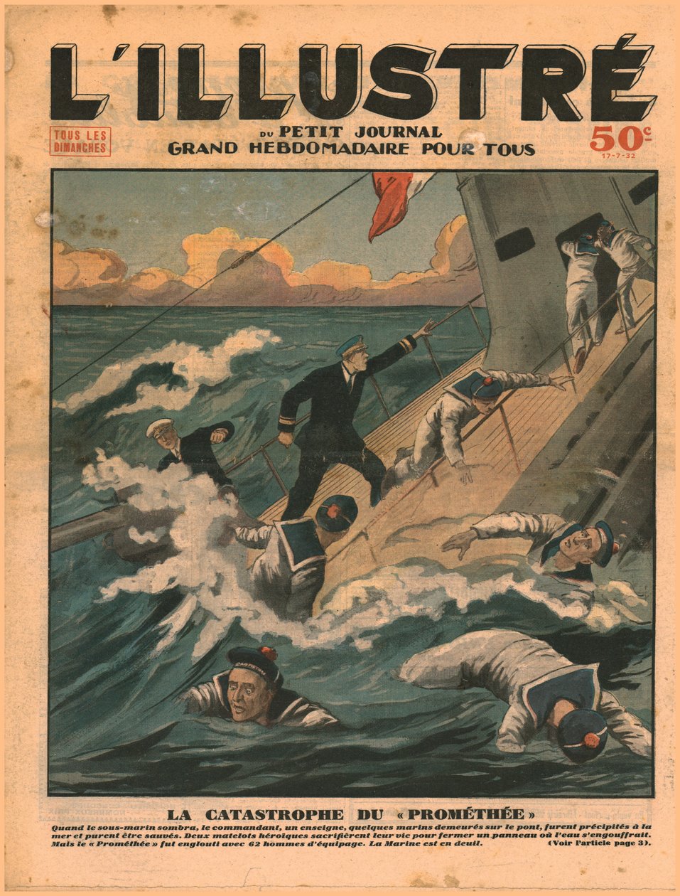 Katastrofen ved Prométhée, 1932. af Unbekannt