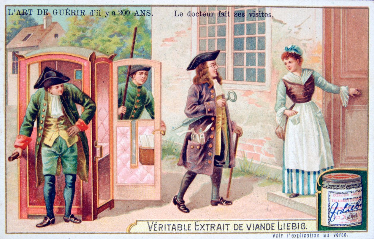 Lægen aflægger besøg, ca. 1900 af Unbekannt
