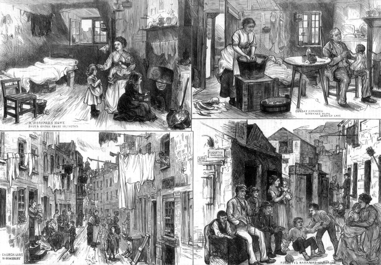 De fattiges boliger i London, 1875 af Unbekannt