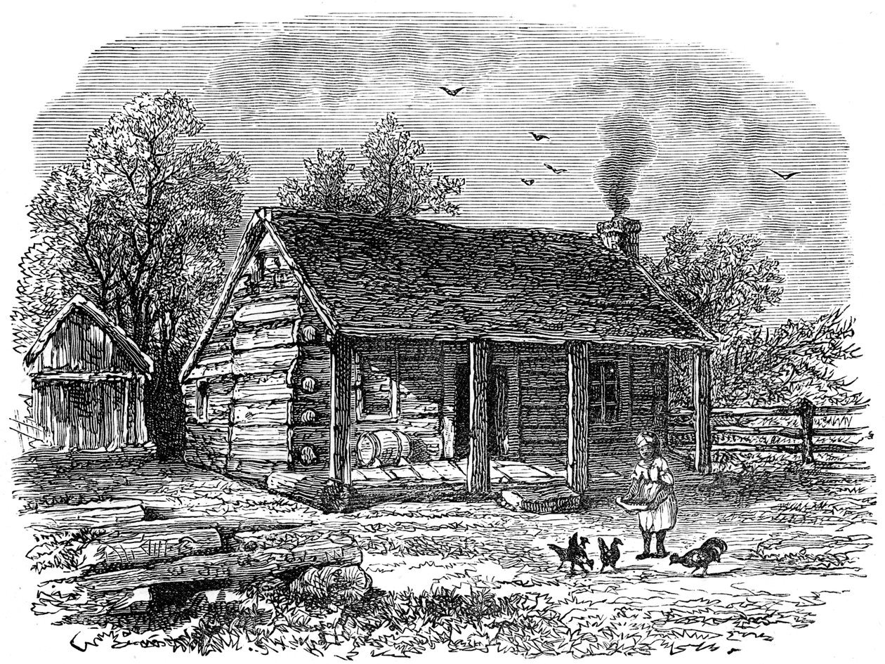 Abraham Lincolns tidlige hjem, Gentryville, Indiana, 1800-tallet af Unbekannt