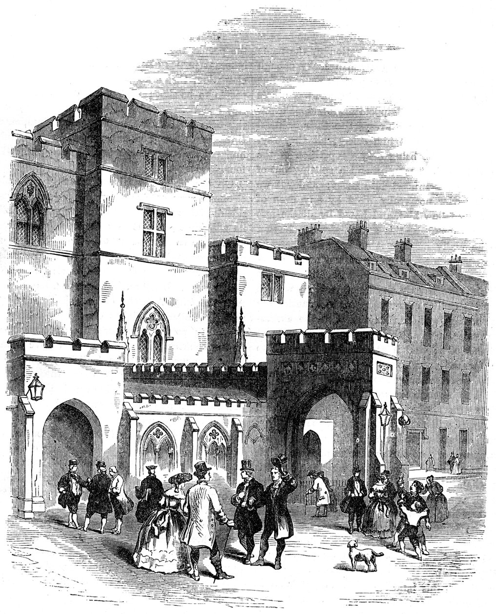Indgangen til det gamle House of Lords, 1700-tallet 1800-tallet af Unbekannt