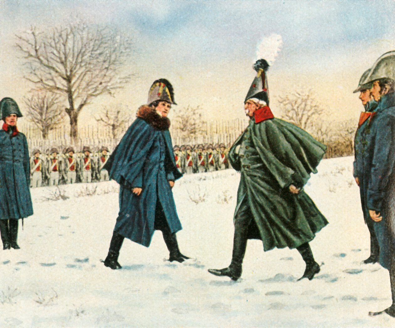 Udveksling af Blucher med den franske marskal Victor, 20. februar 1807, 1936. af Unbekannt