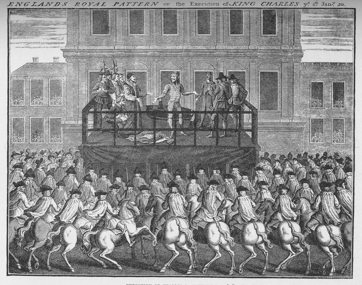 Henrettelsen af kong Charles I, 30. januar 1649, c1735 1903 af Unbekannt