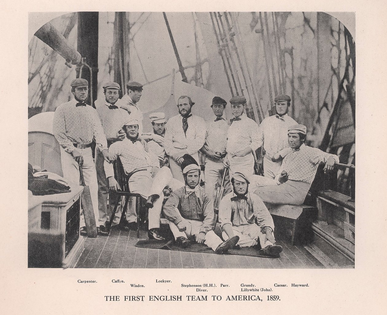 Det første engelske crickethold til at turnere Amerika, 1859 1912 af Unbekannt