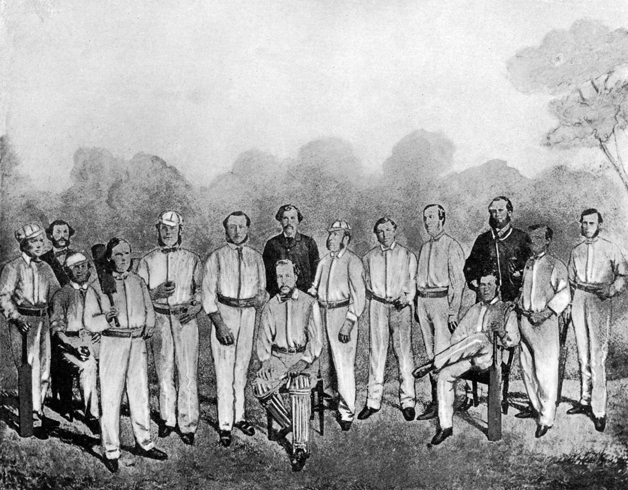 Det første engelske crickethold, der besøgte Australien, 1861-1862 1912 af Unbekannt