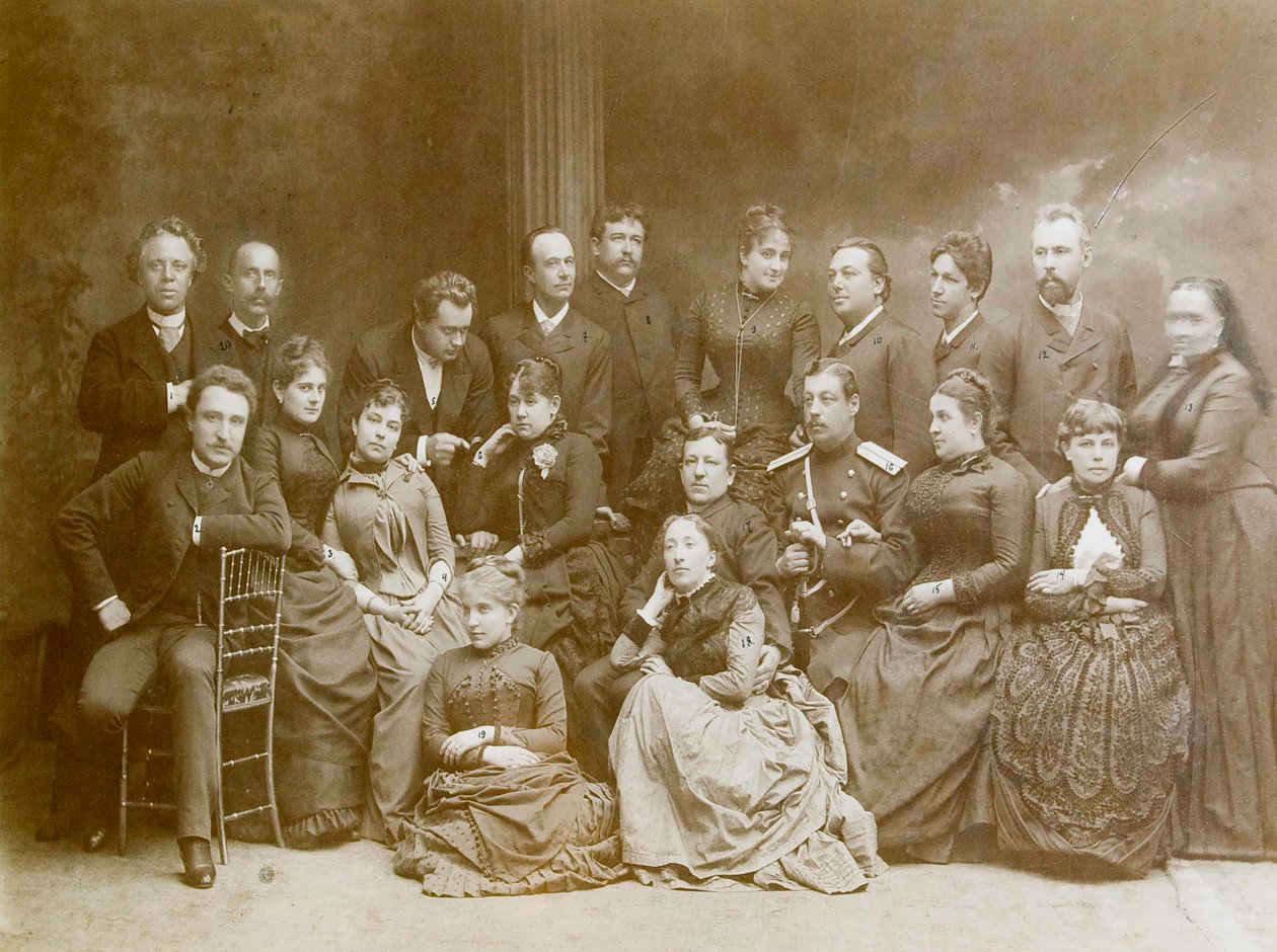 Den første dramatiske teatergruppe i Warszawa, 1866 af Unbekannt