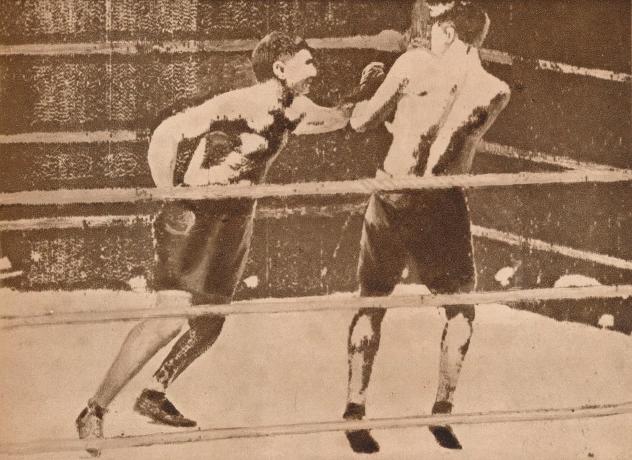 De første trådløse fotografier fra Amerika o England blev sendt den 25. september. - Dempsey v. Tunn af Unbekannt