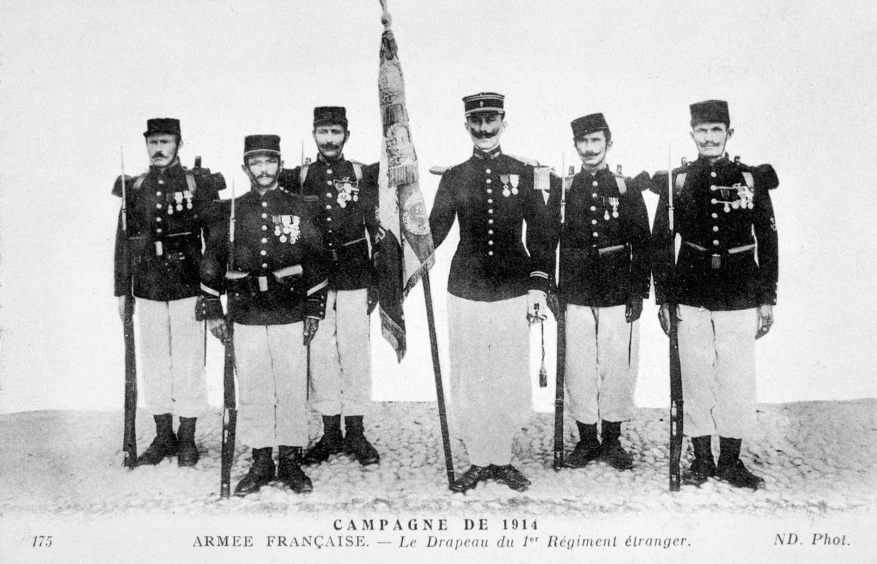 Flaget for 1. regiment af den franske fremmedlegion, 1914 af Unbekannt