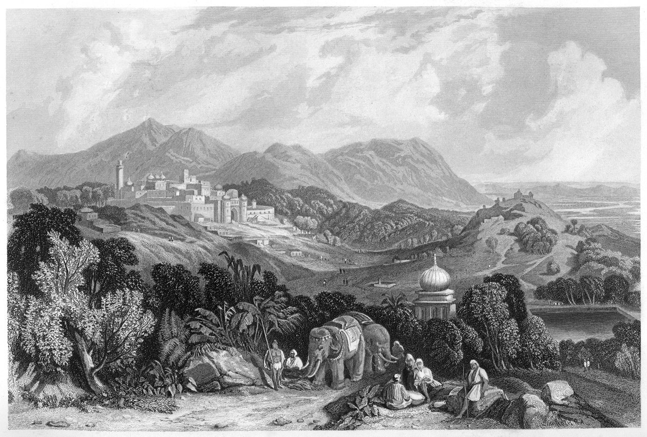 Fæstningen Nahan i herredømmet Oude, Indien, c1860 af Unbekannt