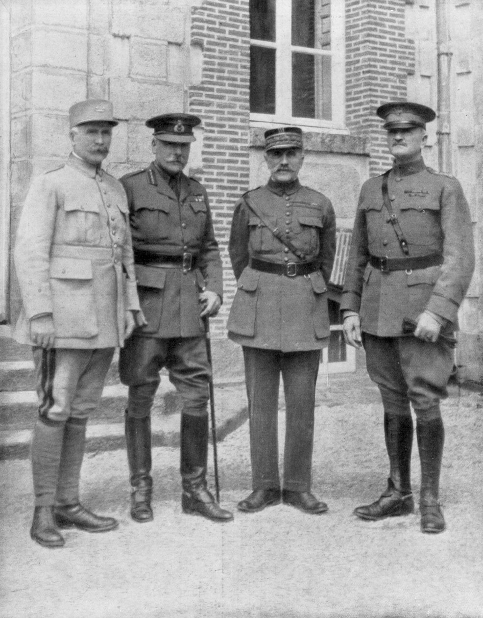 De fire allierede befalingsmænd, Chateau Bombon, Frankrig, 1918 af Unbekannt