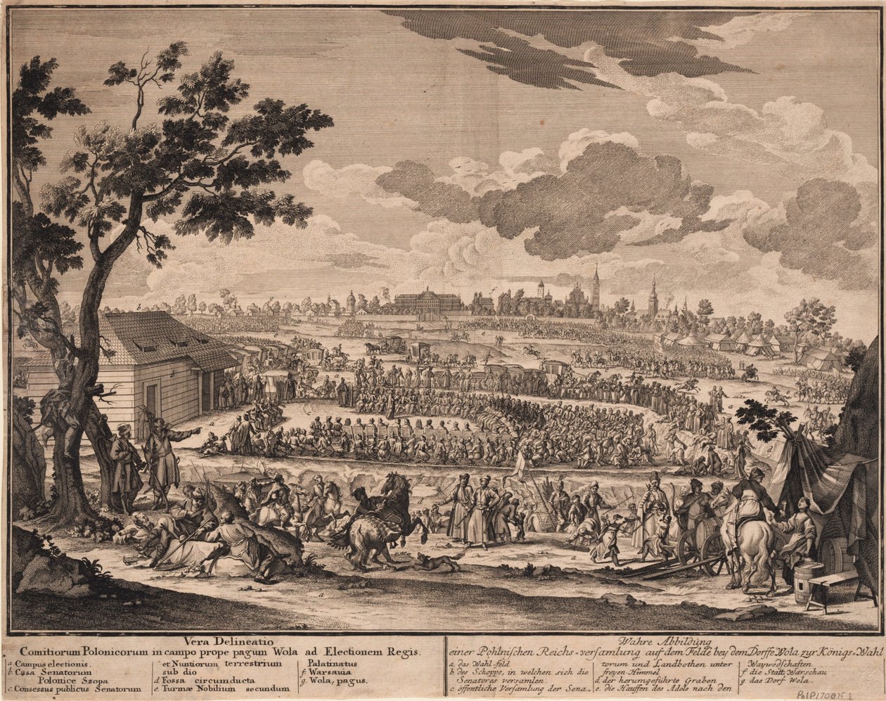 Det frie valg af Augustus II i Wola, uden for Warszawa, i 1697, 1700 af Unbekannt