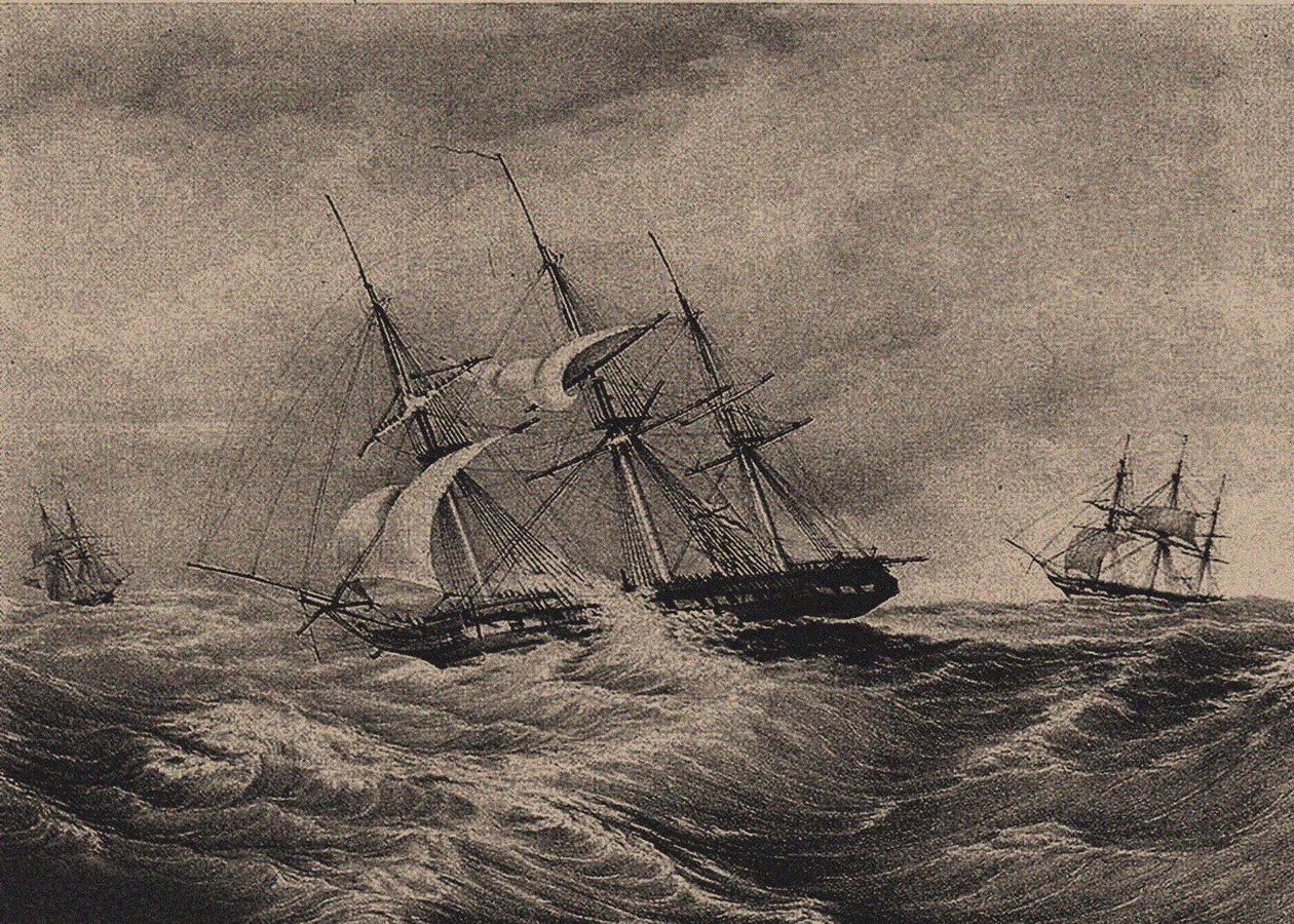 Fregatten Kreiser og slupen Ladoga ved Amerikas kyst 1823, 1900-1910