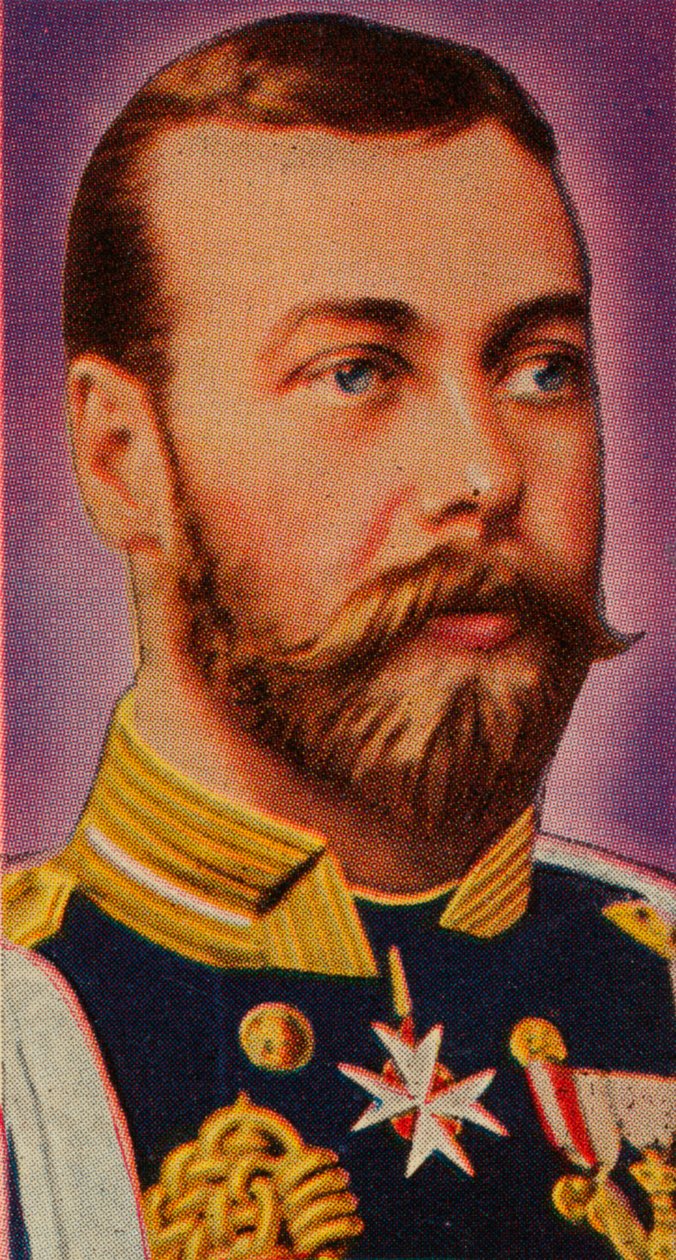 Den fremtidige kong George V ved hans bryllup, 1893 1935 af Unbekannt