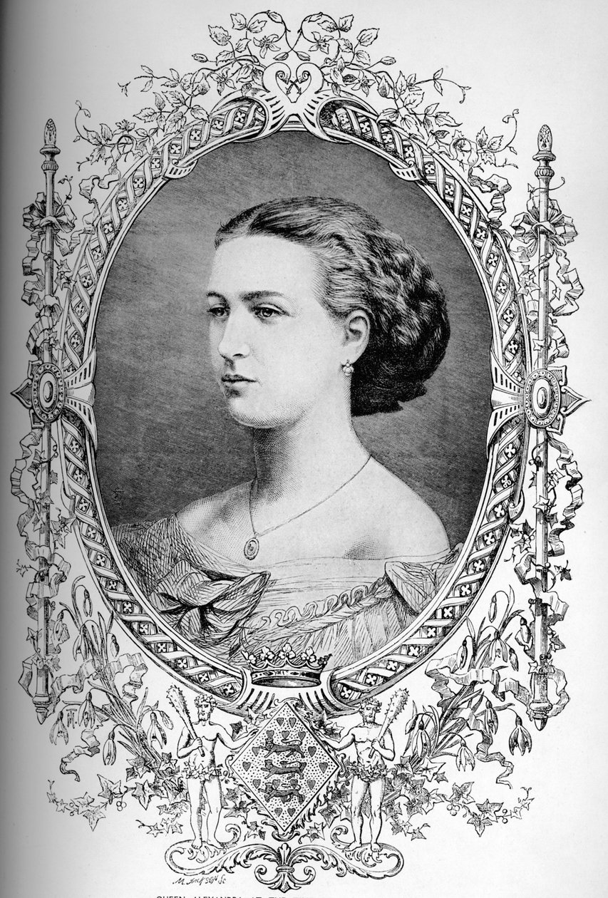 Den fremtidige dronning Alexandra på tidspunktet for hendes ægteskab, c1863 1910 af Unbekannt