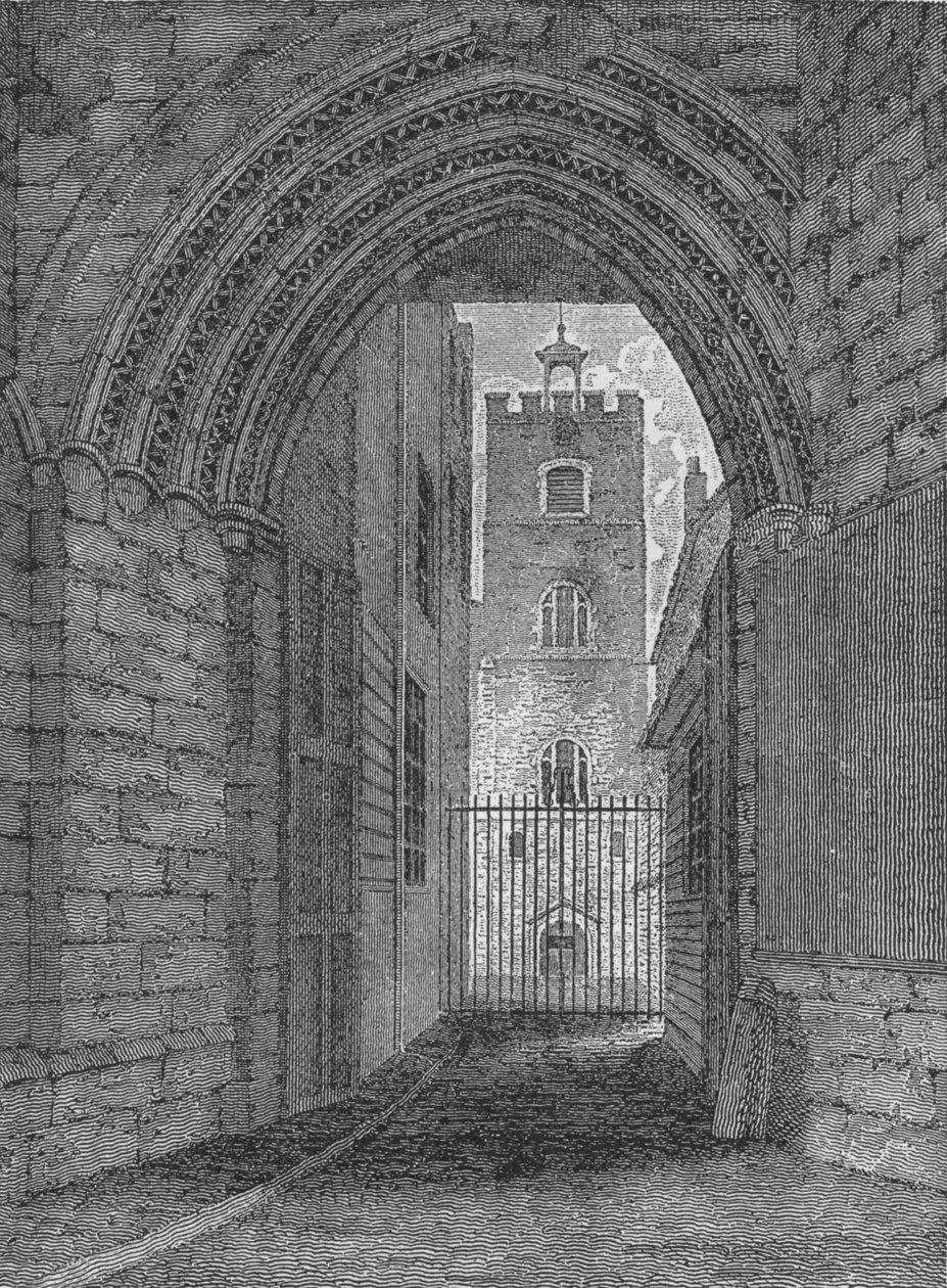Porten til St Bartholomews Priory, West Smithfield, City of London, c1850 1906 af Unbekannt